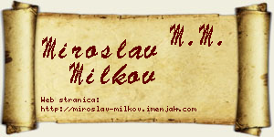 Miroslav Milkov vizit kartica
